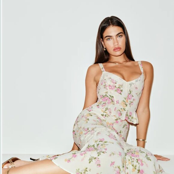 Reformation Sarita Two Piece Ivory - Size 2 - Picture 2 of 2